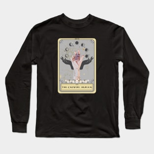 Crystal Healer Tarot Card Crystal Healing Long Sleeve T-Shirt